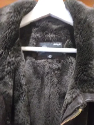 Chaqueta piel vuelta marrón
