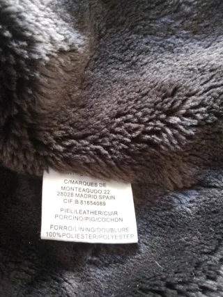 Chaqueta piel vuelta marrón