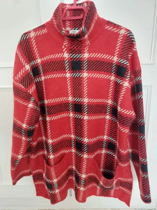 Jersey Zara Cuadros Rojo