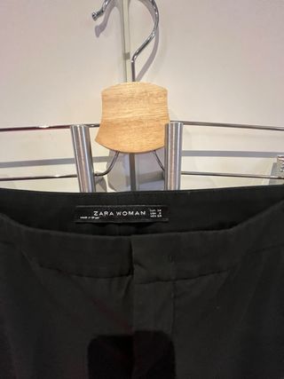 Pantalón Zara Lana Fría Negro Talla 34