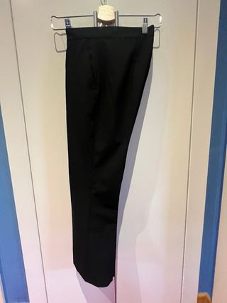 Pantalón Zara Lana Fría Negro Talla 34