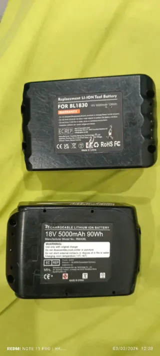 2 Baterías para herramientas