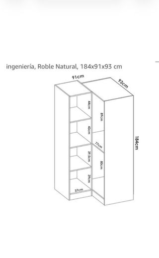 Armario Esquinero Roble Natural Dekit