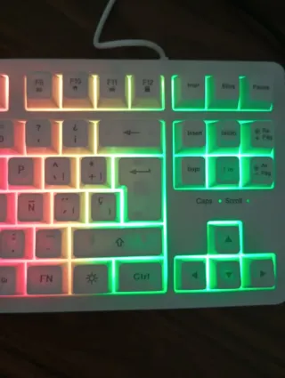 Teclado Gaming LED Blanco