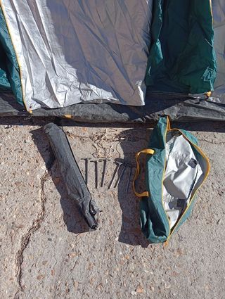Carpa 4-5 personas Aluminizada Verde impermeable