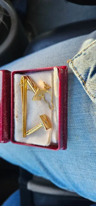 Set Joyas Belmonte Gemelos y Pasador Oro