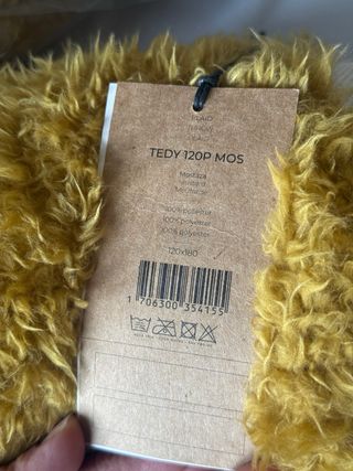 Manta sofá CALMA HOUSE mostaza (2 unidades)