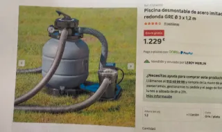 Piscina GRE Acero Antracita Redonda 3m x 1,2m