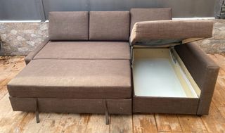 Sofá Cama Chaise Longue Marrón