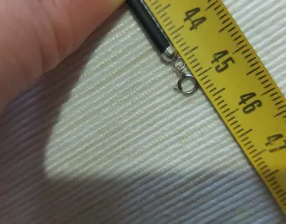 Collana oro bianco 750 caucciù