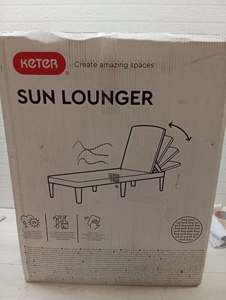 Lettino da Giardino Pieghevole Nero