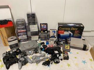 Nintendo Nes, PlayStation I, Game Boy.