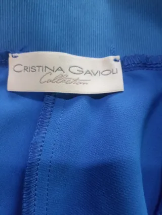 Pantalón azul metálico