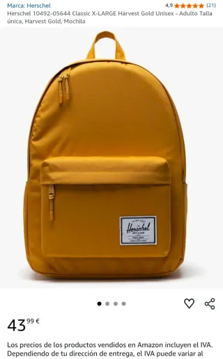 Mochila Herschel Classic X-Large Mostaza
