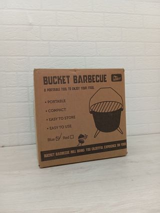 Barbacoa portátil azul - BBQ-Barril