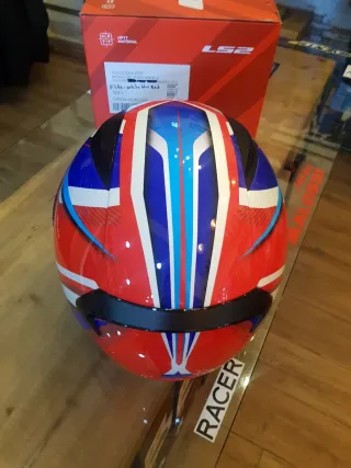 Casco Moto Integral LS2 Rapid II FLitz Azul/Rojo