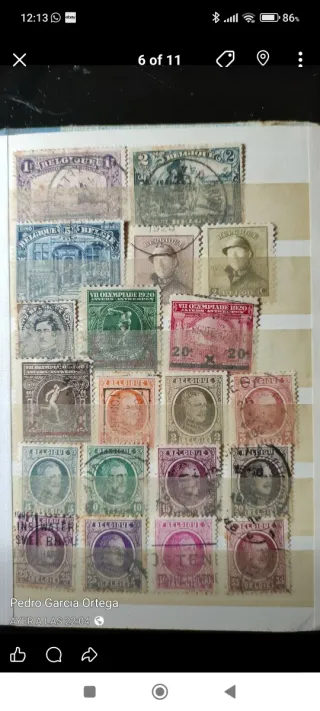 Gran lote sellos Bélgica