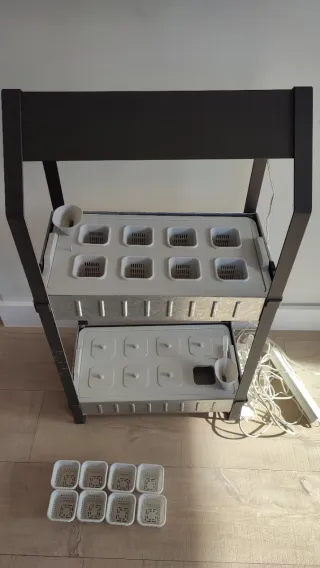 Cultivo hidropónico LED 2 pisos