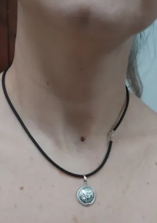 Ciondolo Medusa Oro Bianco 750