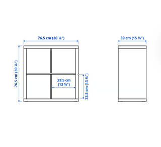 Kallax 2x2 blanco con cestas
