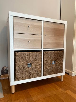 Kallax 2x2 blanco con cestas