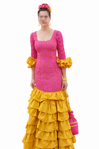 Traje de Flamenca + Bolso a Juego Talla 36