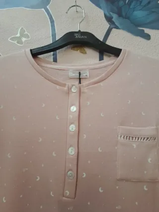 Camisón mujer rosa estampado lunas