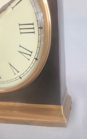 Reloj de mesa VINTAGE metal negro y latón