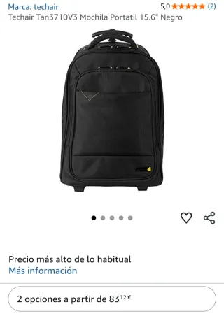 Mochila con ruedas negra