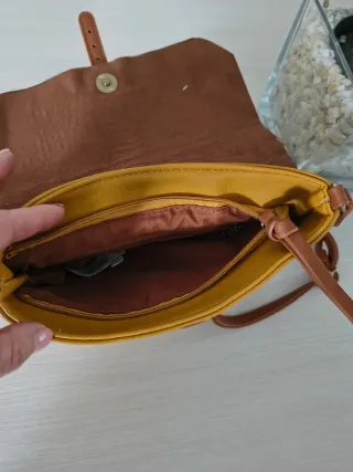 Bolso Misako mostaza y marrón