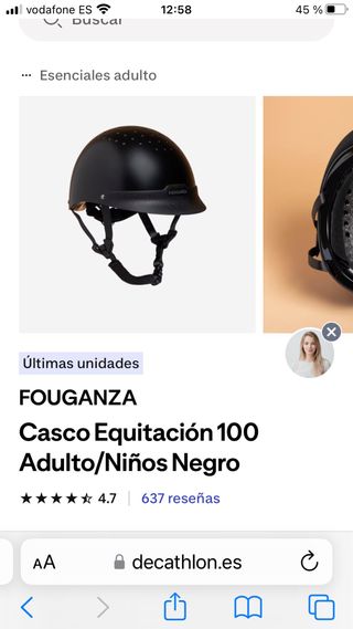 Casco Hípica Negro Ajustable