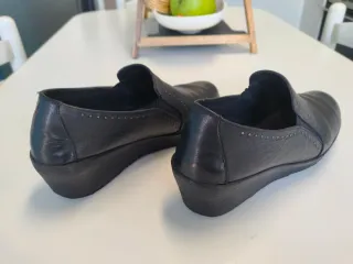 Zapatos 24HRS Piel Negra Talla 38 Mujer