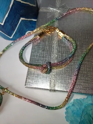 Collana artigianale nodo marinaro multicolor