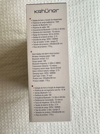 Radio Despertador con Cargador Inalámbrico