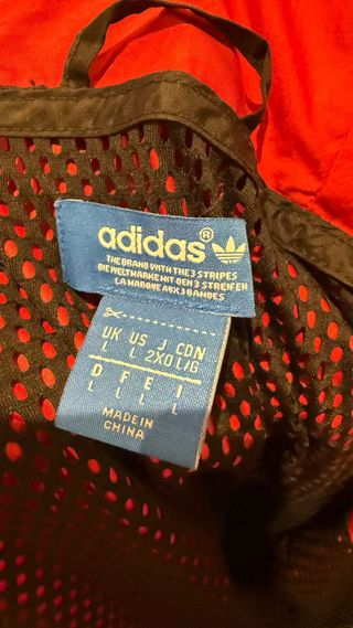Chaqueta Adidas Roja Negra Blanca