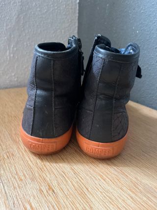 Botines PIEL Camper Azul marino/ Naranja Talla 37