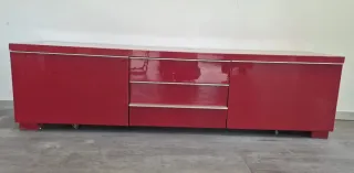 Mueble IKEA Besta Burs Rojo
