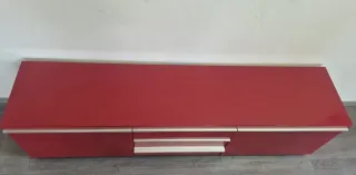 Mueble IKEA Besta Burs Rojo