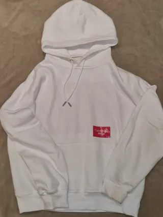 Sudadera Calvin Klein Jeans Blanca Hombre