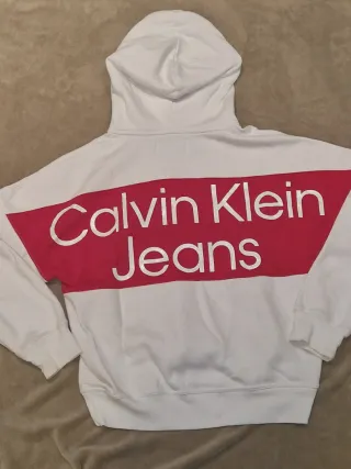 Sudadera Calvin Klein Jeans Blanca Hombre