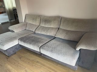 Sofá Chaise Longue con tela antiarañazos gatos