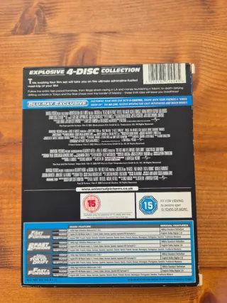 Pack 4 Películas Fast & Furious Blu-ray