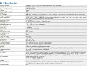 Proyector Optoma X312 Negro