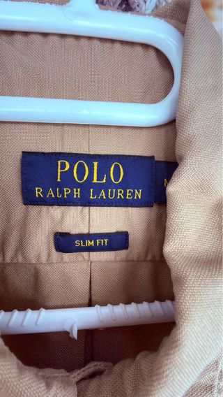 Camisa Polo Ralph Lauren Beige Slim Fit