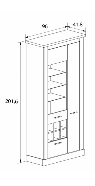 Muebles Salón TV + Vitrina Madera