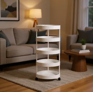 Carrello 5 ripiani bianco