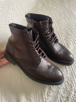 Botín hombre cordones y cremallera