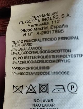 Abrigo Tintoretto oversize M 70% lana