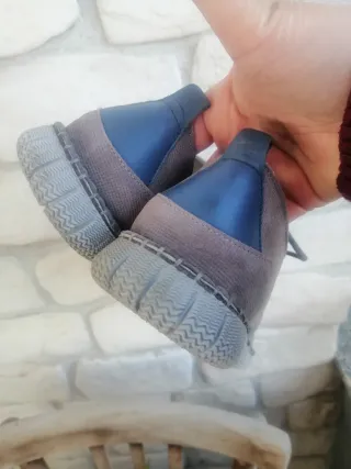 Scarpe uomo vera pelle camoscio grigie