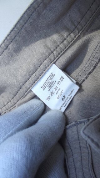 H&M Pantalone Donna Beige M Dritto Lino Primavera